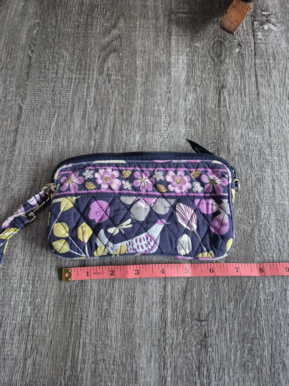 Vera Bradley Quilted Wristlet in Navy, Purple, Pink, Yellow - Picture 1 of 3